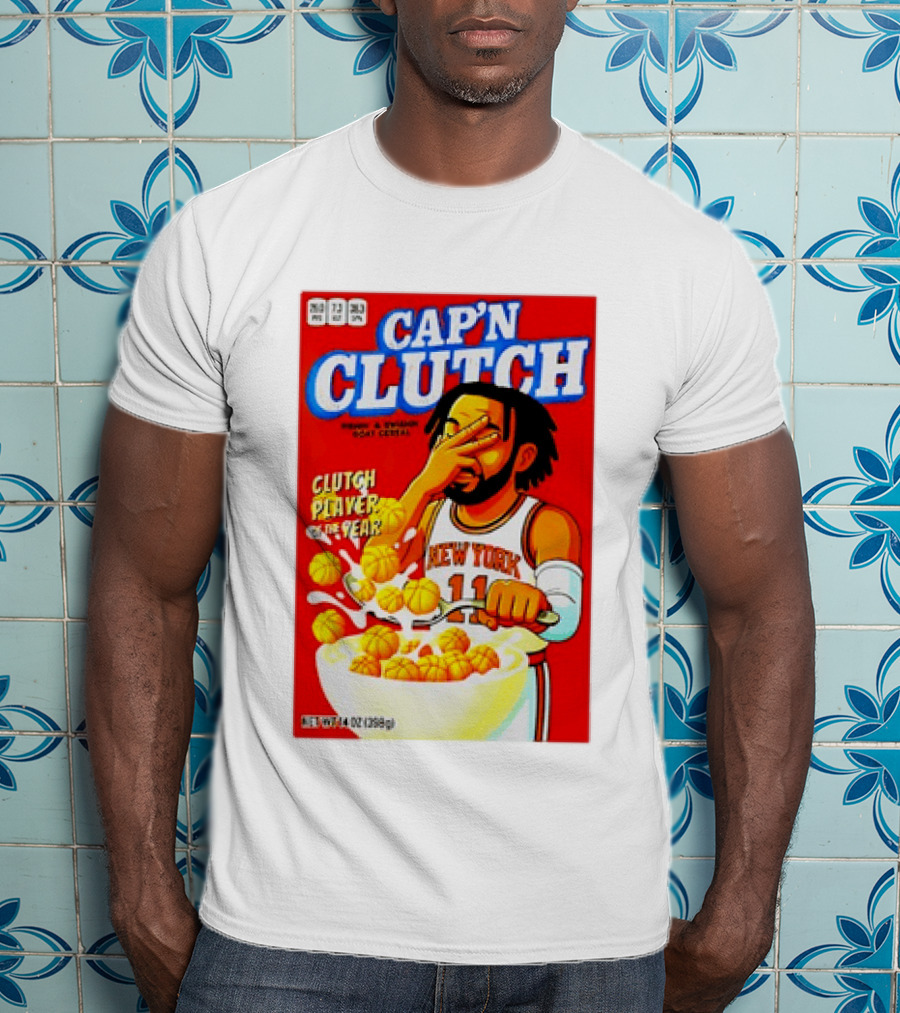 Cap'n Clutch New York Knicks Clutch Player Of The Year Cereal Box T-Shirt