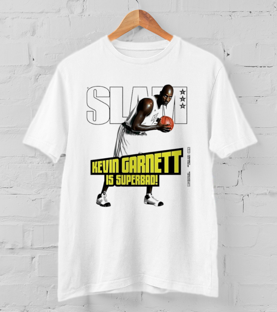 SLAM Magazine Cover Kevin Garnett Boston Celtics Is Superbad T-Shirt