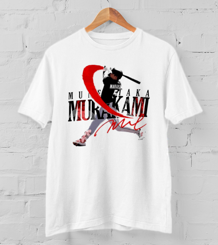 Munetaka Murakami Baseball Player Red Swing T-Shirt