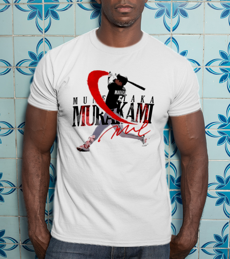 Munetaka Murakami Baseball Player Red Swing T-Shirt