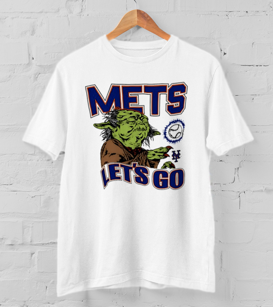 New York Mets Yoda Collaboration Let's Go Star Wars MLB T-Shirt