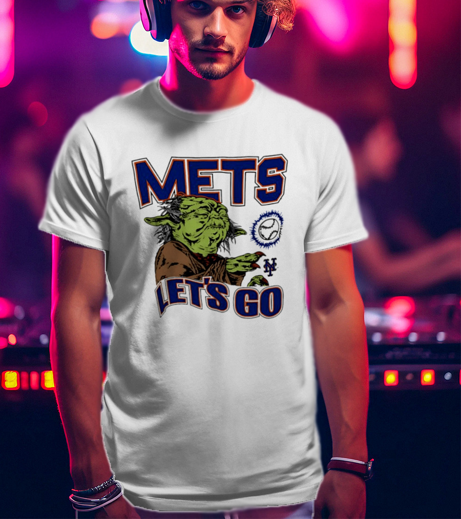 New York Mets Yoda Collaboration Let's Go Star Wars MLB T-Shirt