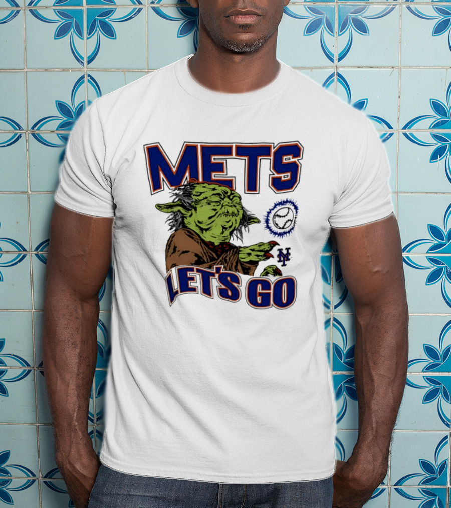 New York Mets Yoda Collaboration Let's Go Star Wars MLB T-Shirt