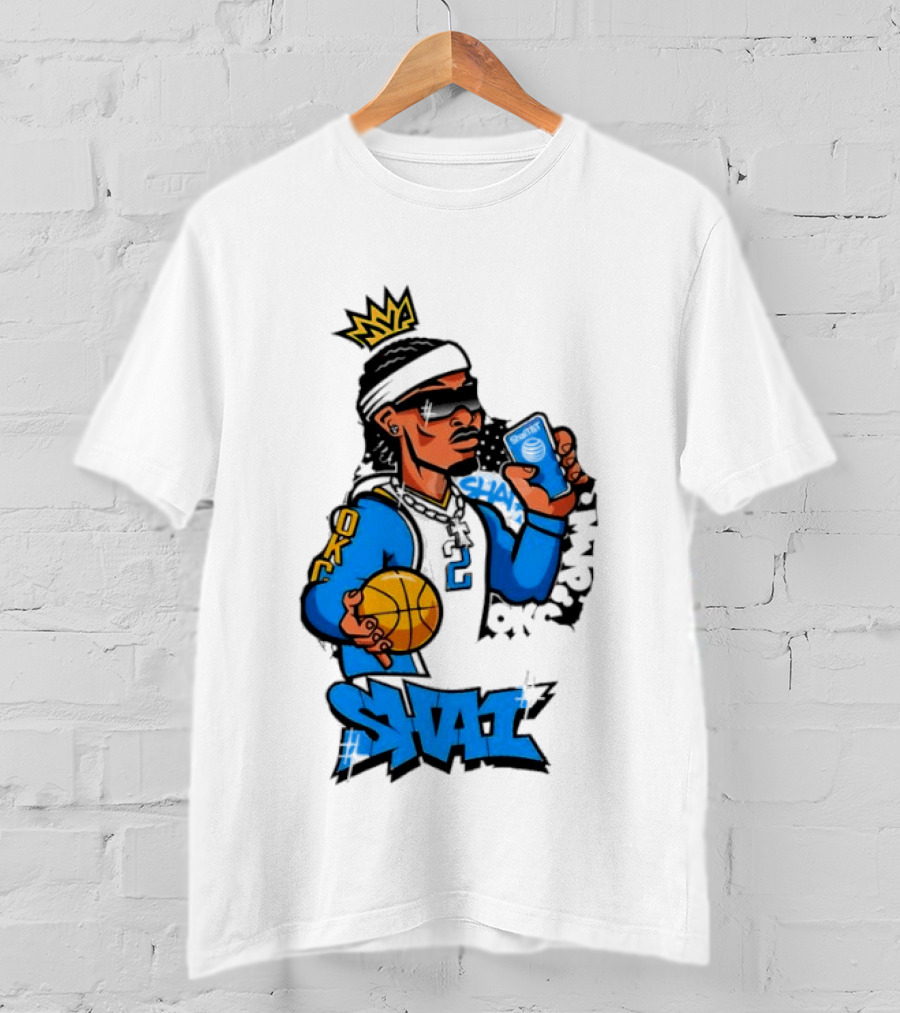 Shai Gilgeous Alexander OKC Crown Basketball Graphic SGA T-Shirt