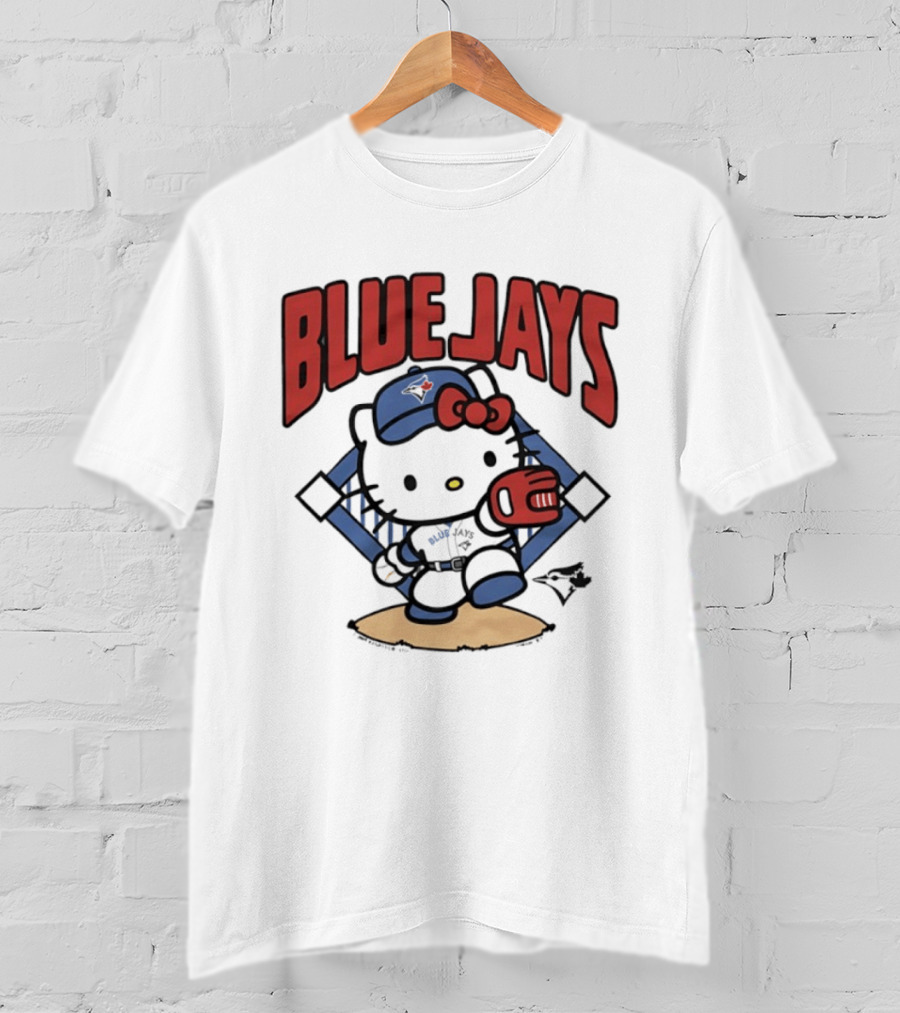 Toronto Blue Jays Hello Kitty Baseball Collaboration MLB T-Shirt