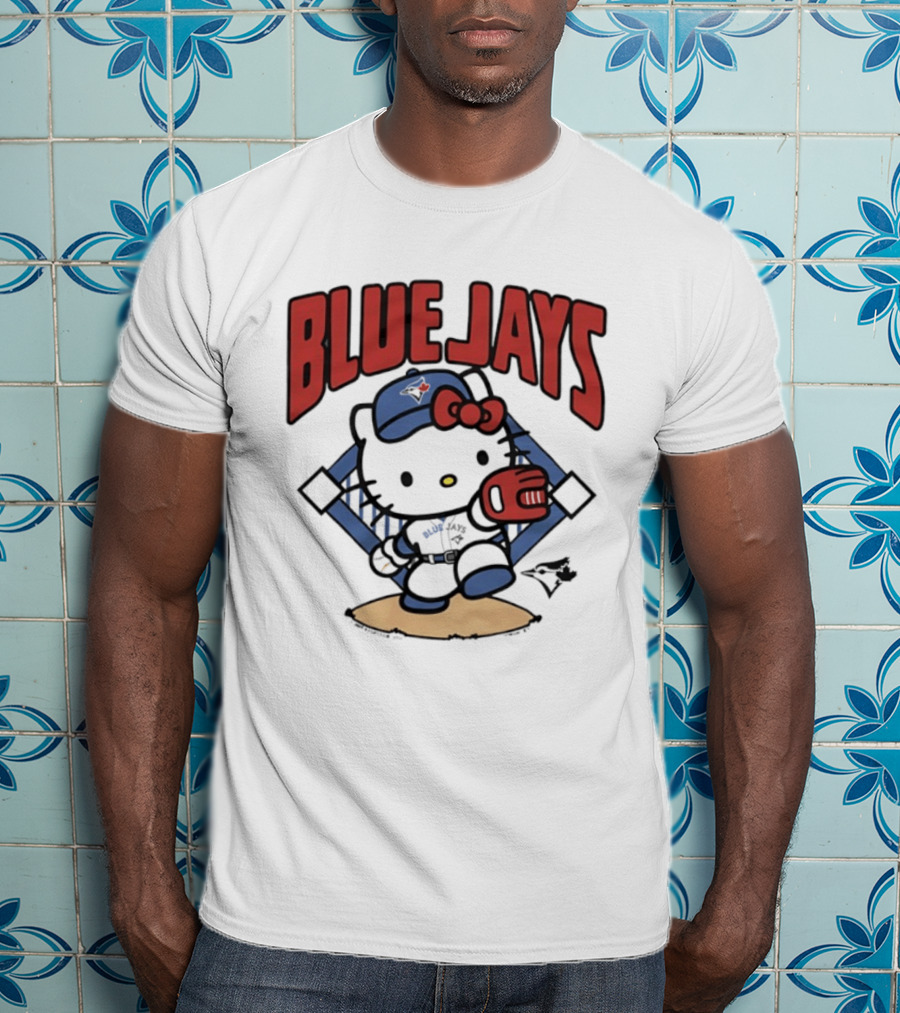 Toronto Blue Jays Hello Kitty Baseball Collaboration MLB T-Shirt