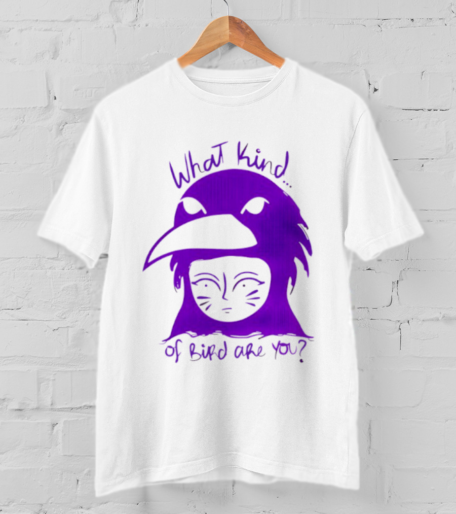 Moonrise Kingdom What Kind Of Bird Are You Purple Drawing T-Shirt