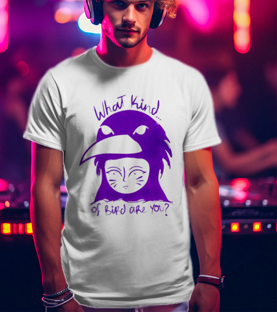 Moonrise Kingdom What Kind Of Bird Are You Purple Drawing T-Shirt
