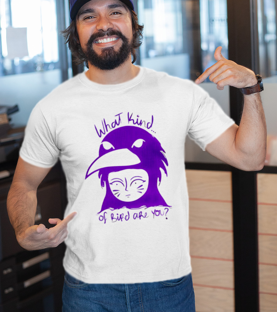 Moonrise Kingdom What Kind Of Bird Are You Purple Drawing T-Shirt