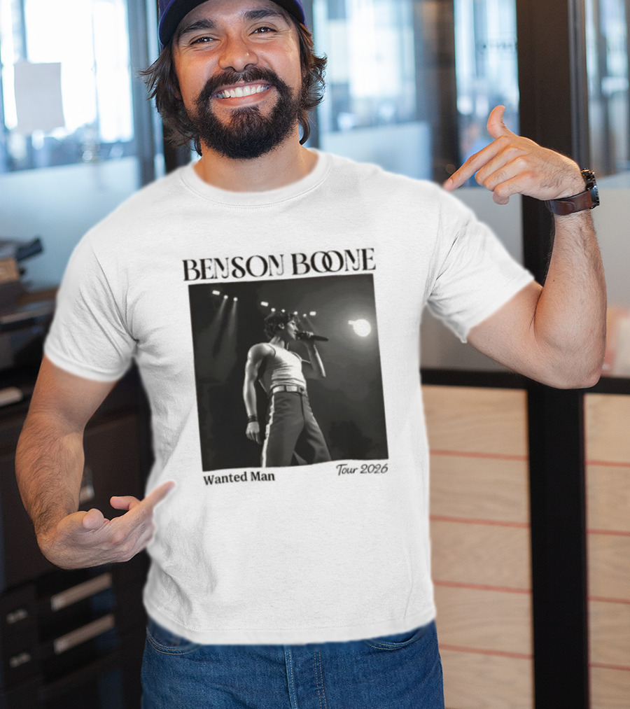 Benson Boone Wanted Man Concert 2026 Tour Performance T-Shirt