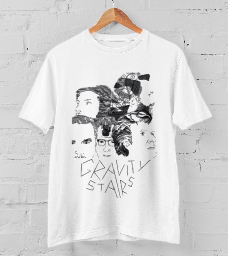 Crowded House Gravity Stairs Tour Faces Montage T-Shirt