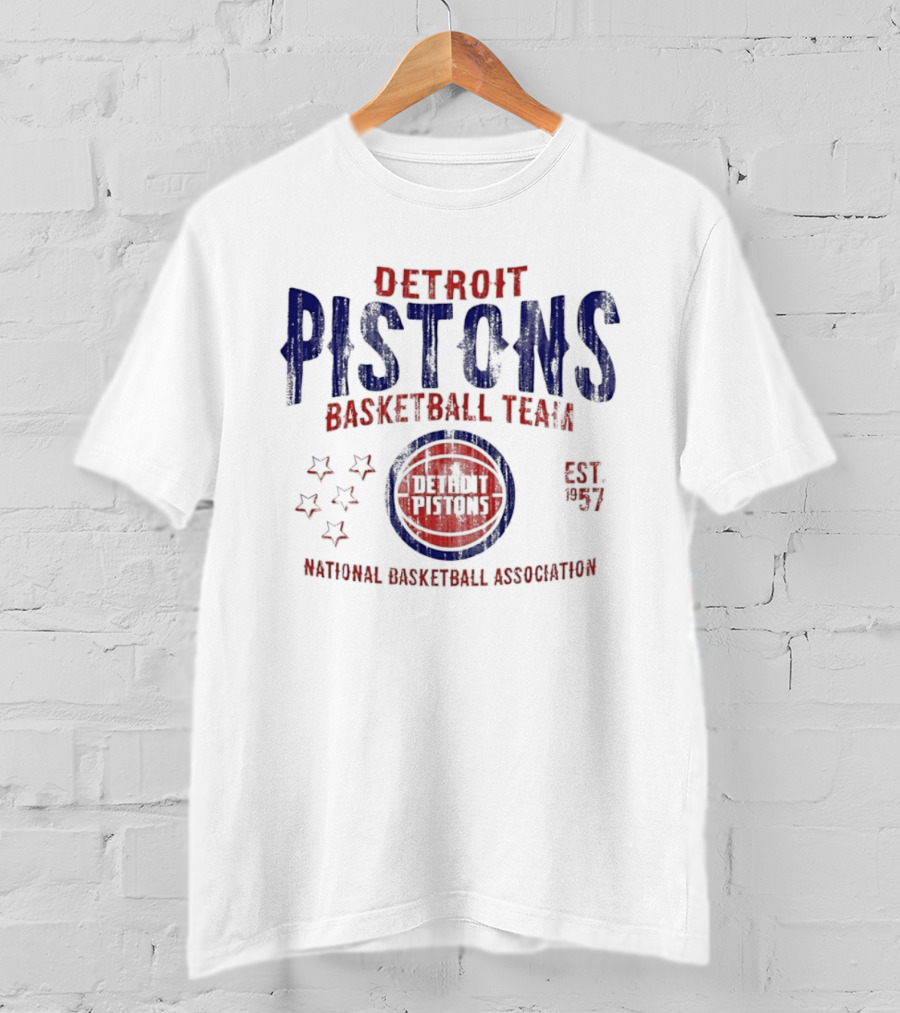 Detroit Pistons Basketball Team Est 1957 National Basketball Association T-Shirt