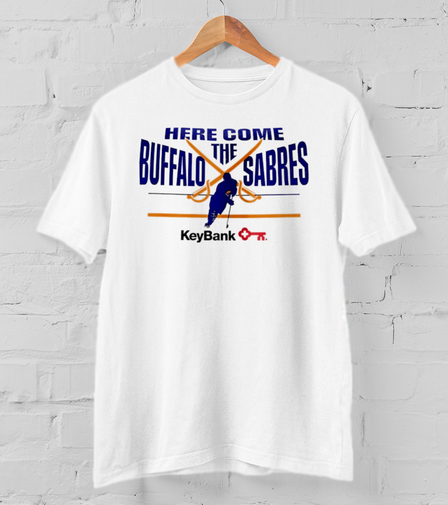 Here Come Buffalo The Sabres KeyBank Hockey Promotion T-Shirt