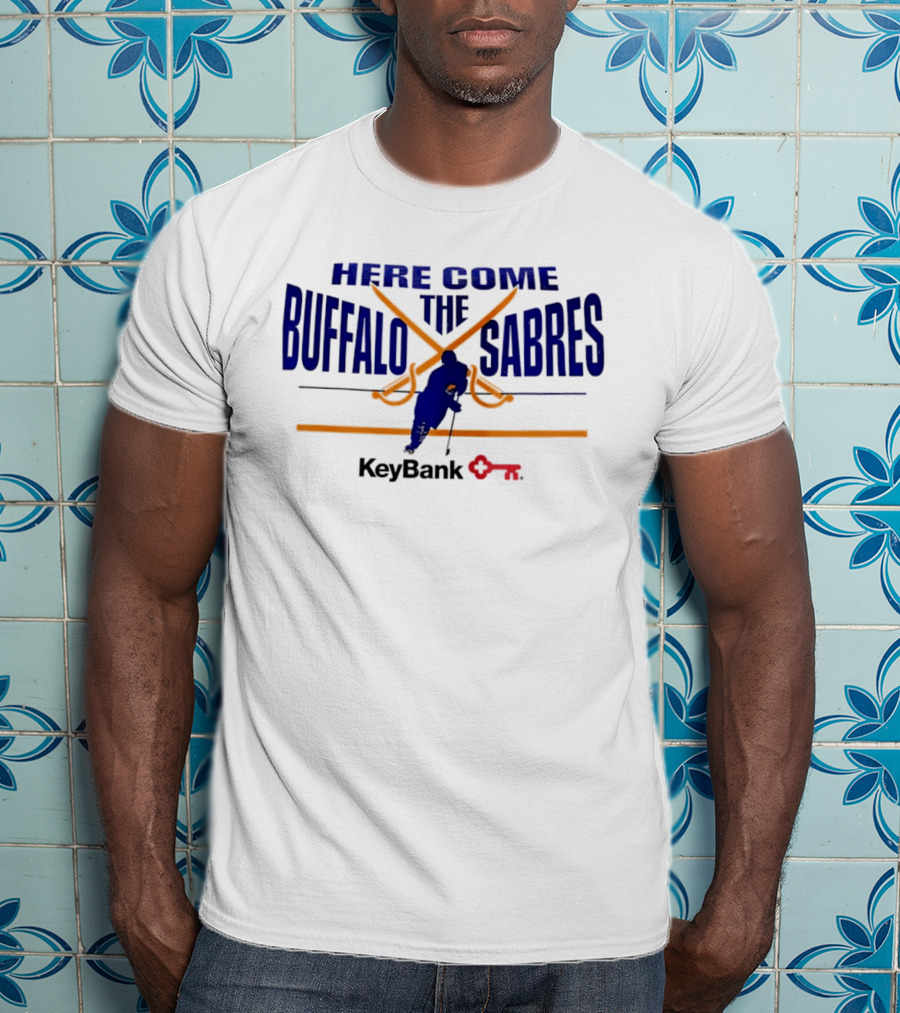 Here Come Buffalo The Sabres KeyBank Hockey Promotion T-Shirt
