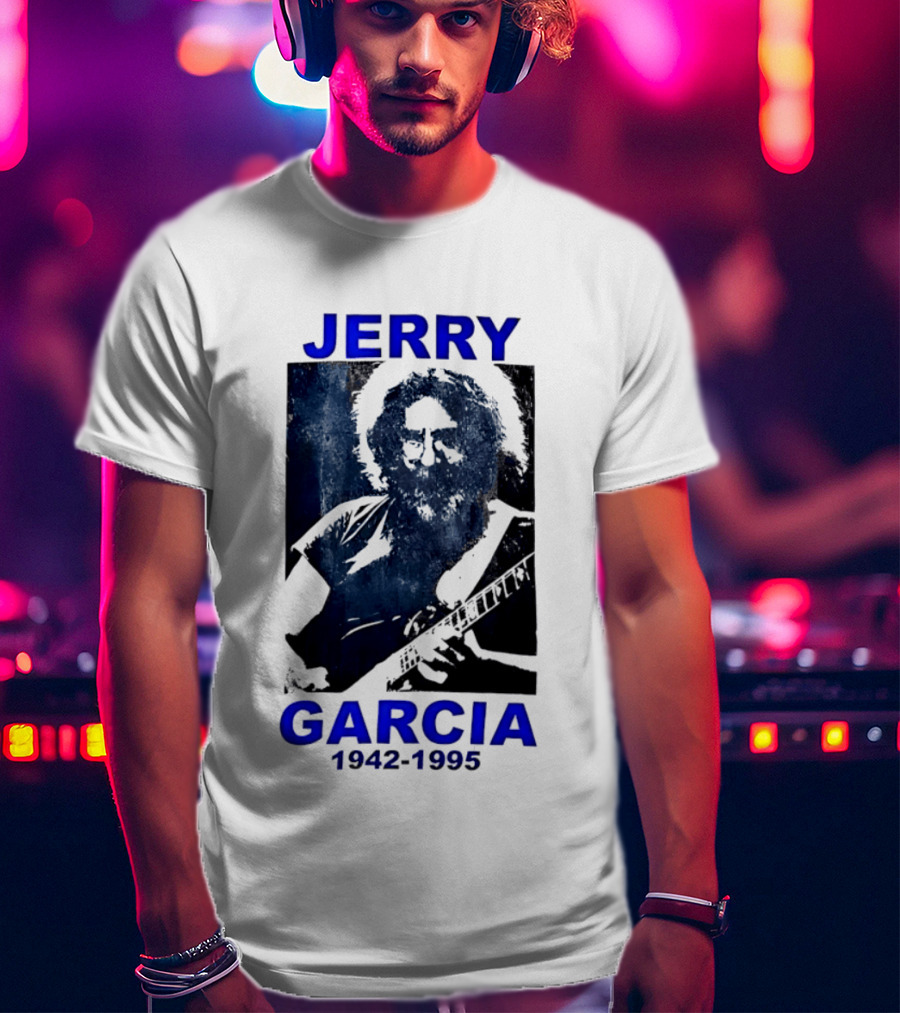 Jerry Garcia 1942 1995 Image With Guitar T-Shirt