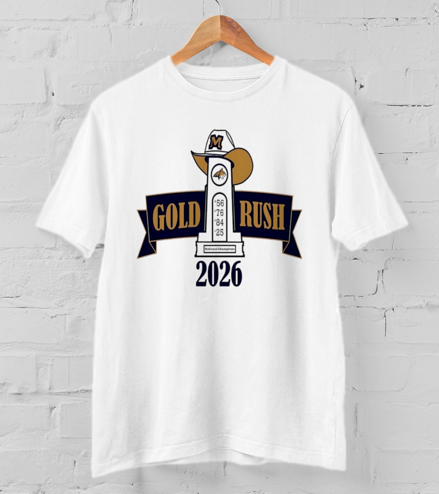 Montana State Bobcats Gold Rush 2026 Memorial Bell Cathedral T-Shirt