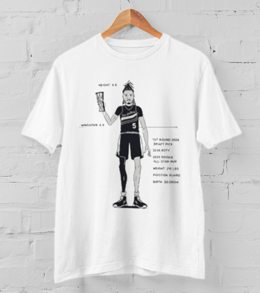 Spurs Draft Class Sketch Stephon Castle Rookie MVP Potential T-Shirt
