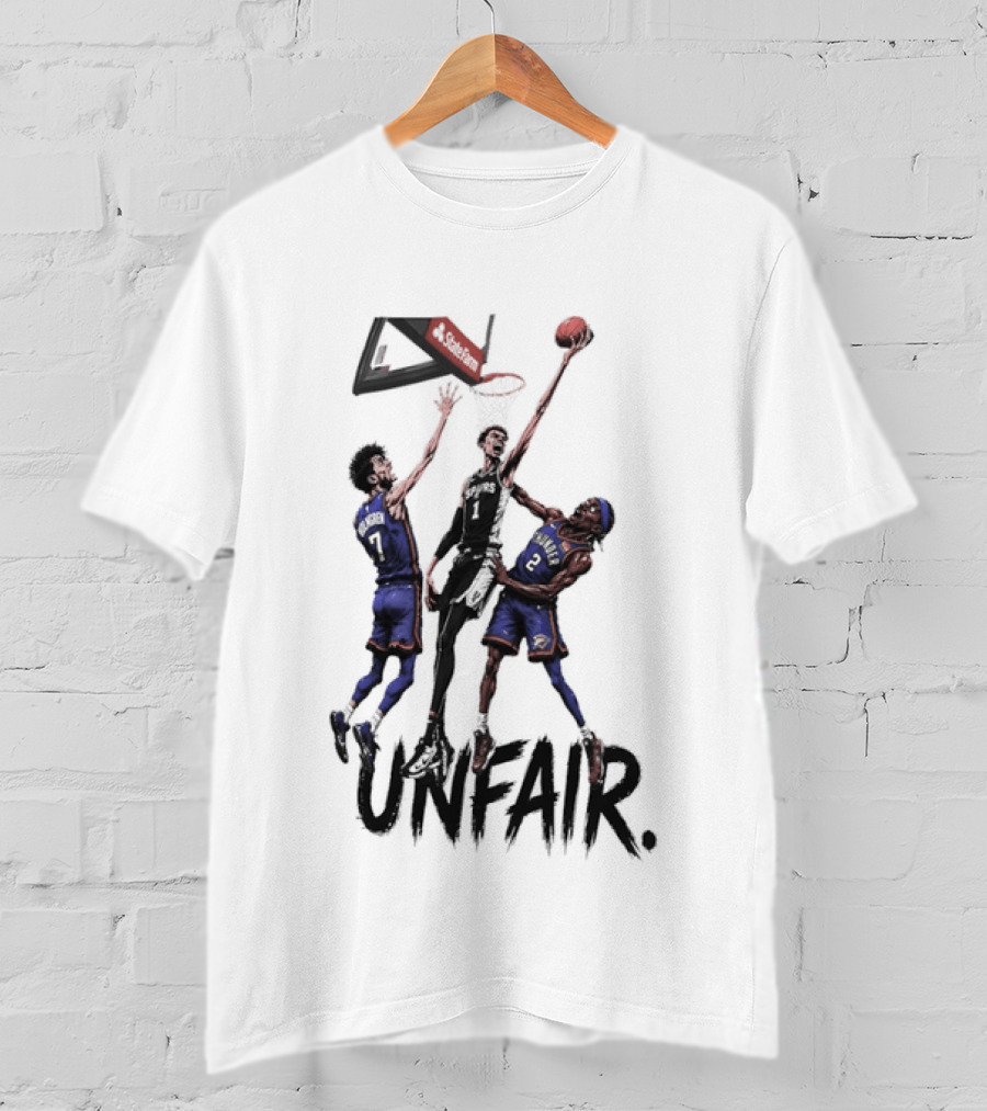 Chet Holmgren Victor Wembanyama Lu Dort San Antonio Spurs Unfair NBA Basketball 2026 T-Shirt