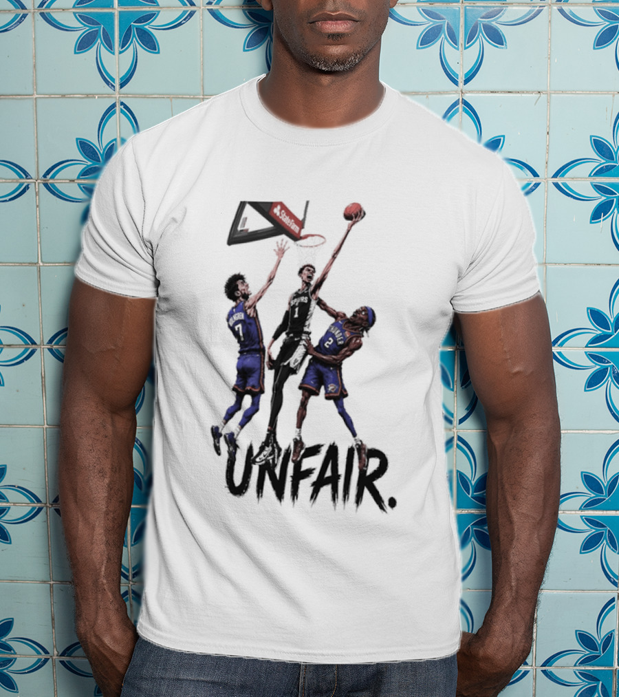 Chet Holmgren Victor Wembanyama Lu Dort San Antonio Spurs Unfair NBA Basketball 2026 T-Shirt