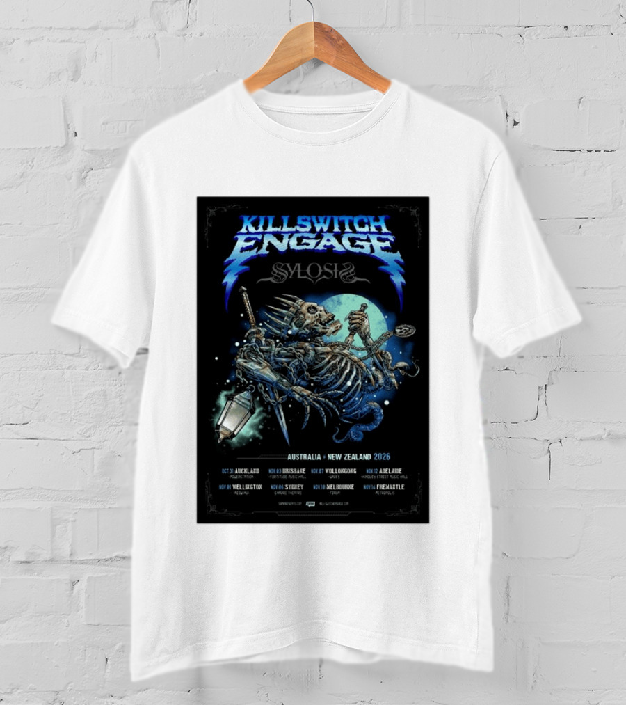 Killswitch Engage Sylosis Australia New Zealand Tour 2026 Concert Dates T-Shirt