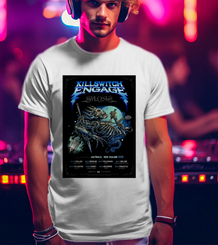 Killswitch Engage Sylosis Australia New Zealand Tour 2026 Concert Dates T-Shirt