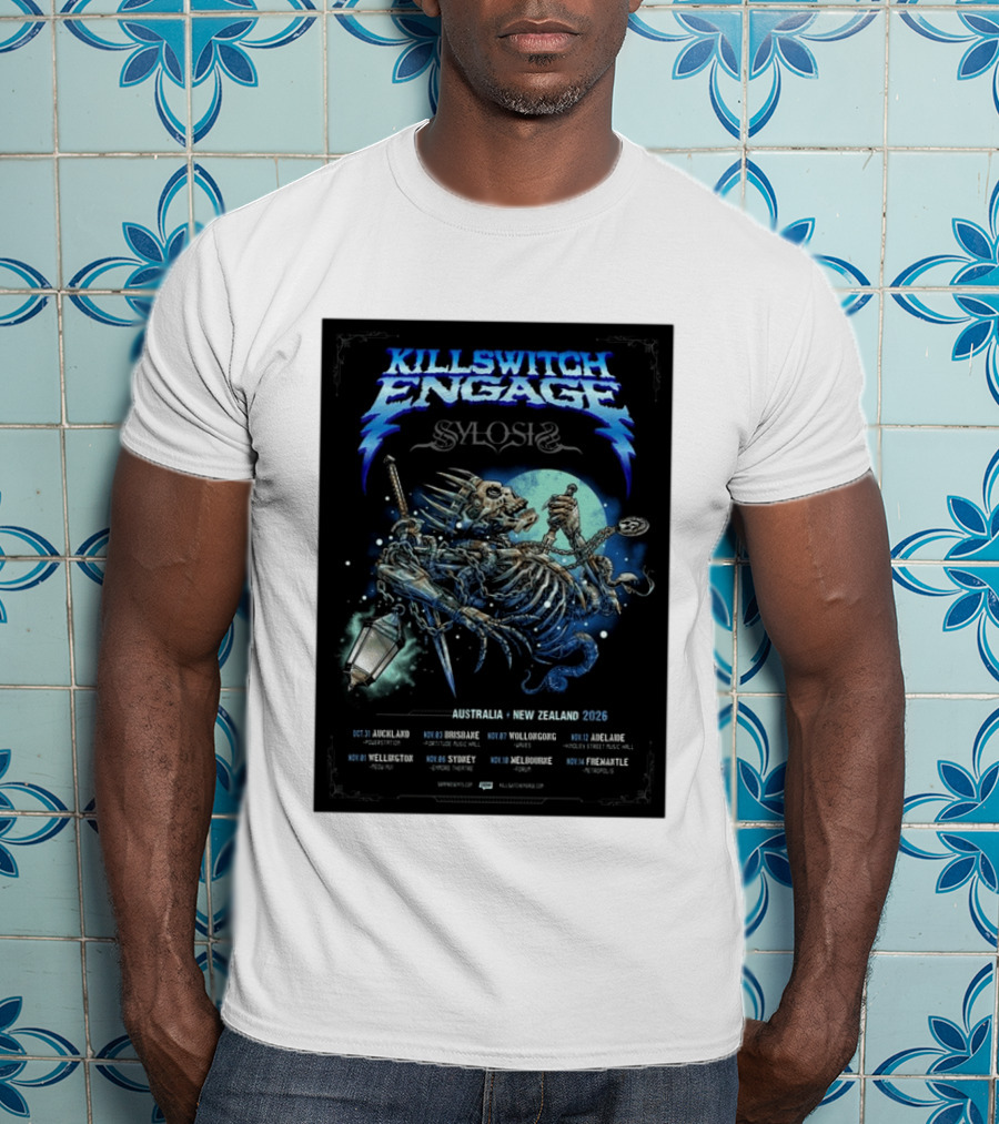 Killswitch Engage Sylosis Australia New Zealand Tour 2026 Concert Dates T-Shirt