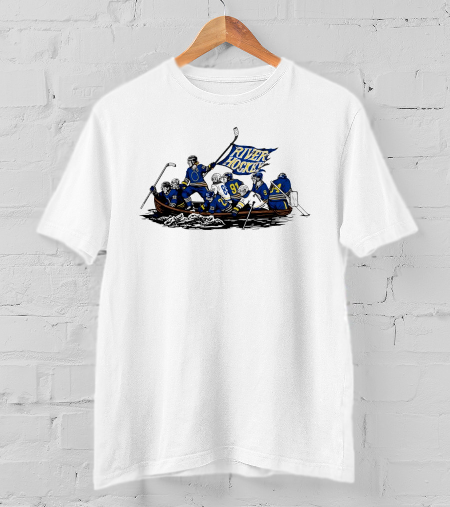 Crossing The Niagara River Hockey Buffalo Sabres USA 250th Anniversary T-Shirt