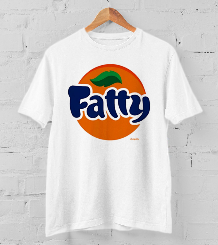 Fatty Fanta Bold Text Orange Circle T-Shirt