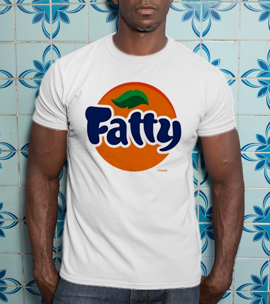Fatty Fanta Bold Text Orange Circle T-Shirt