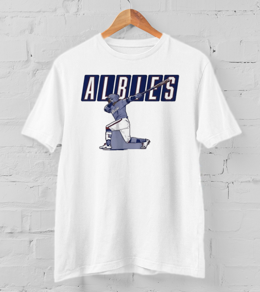 ALBIES ATLANTA Slugger Swing Baseball Player T-Shirt