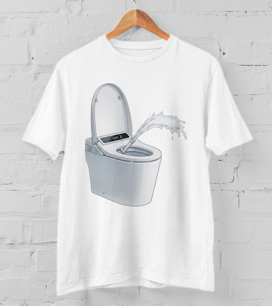 Smart Toilet Clean Water Splash Meme T-Shirt