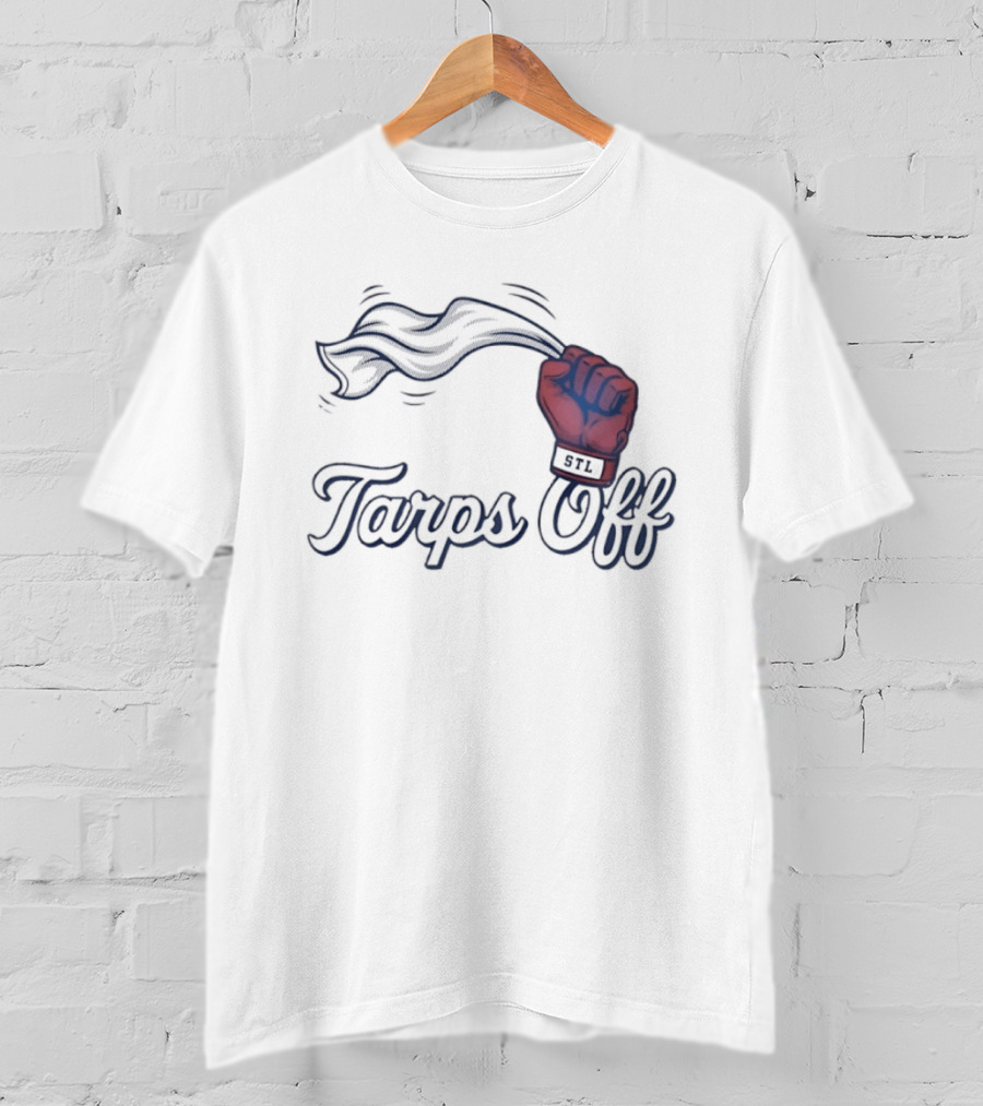 St Louis Cardinals Tarps Off Baseball Fist T-Shirt