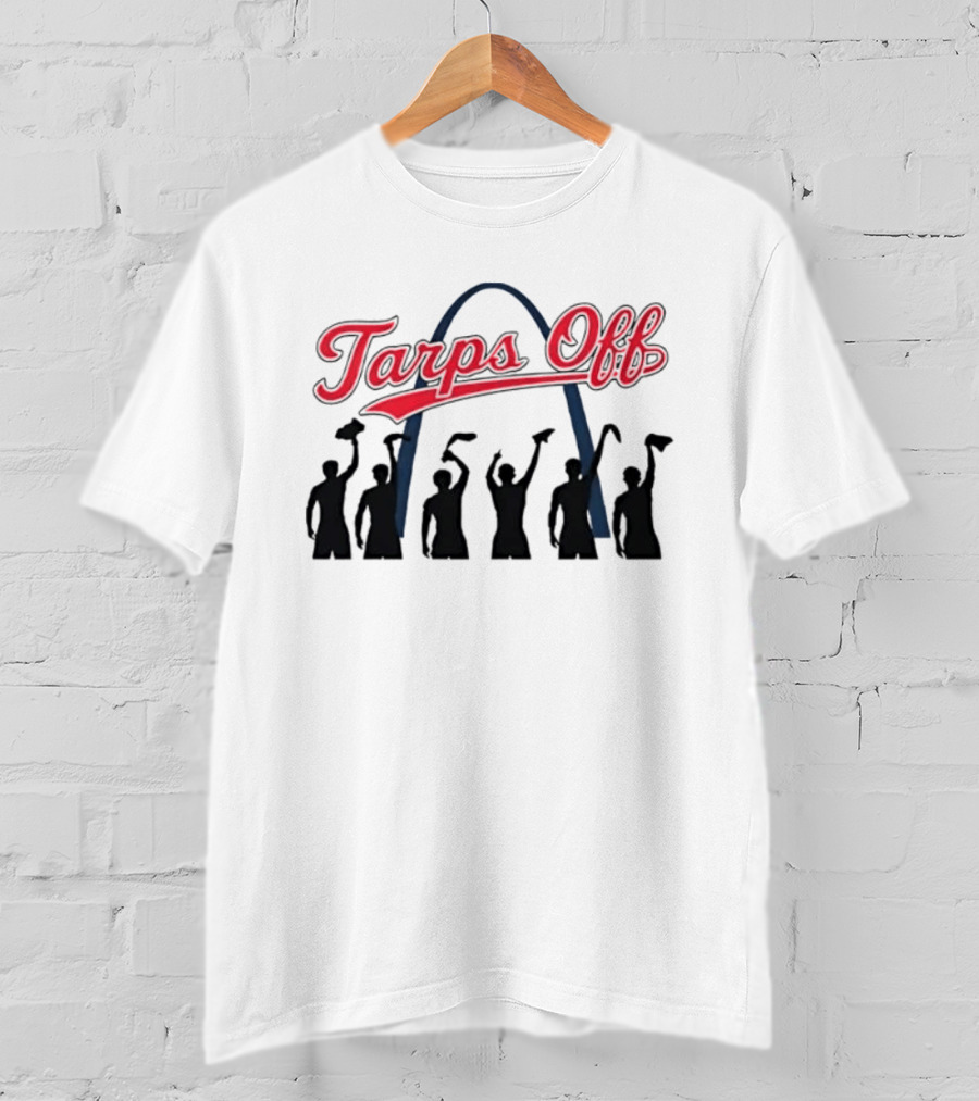 St Louis Cardinals Tarps Off Arch Skyline Celebration T-Shirt
