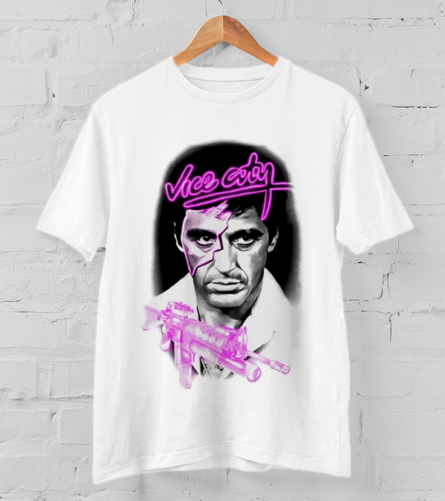 Vice City Tony Montana Scarface Neon T-Shirt