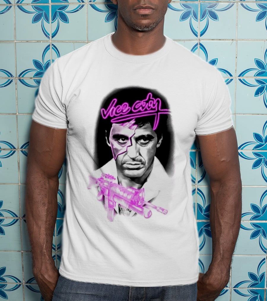 Vice City Tony Montana Scarface Neon T-Shirt