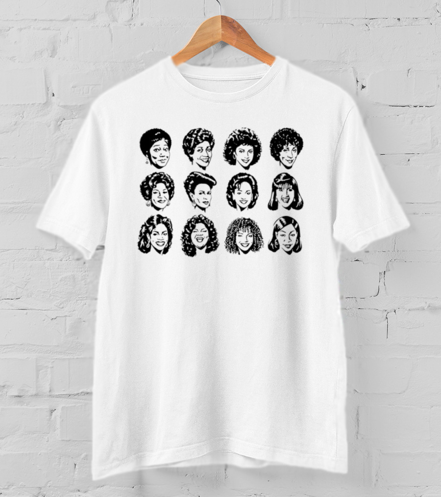 Iconic TV Moms Black And White Portraits T-Shirt
