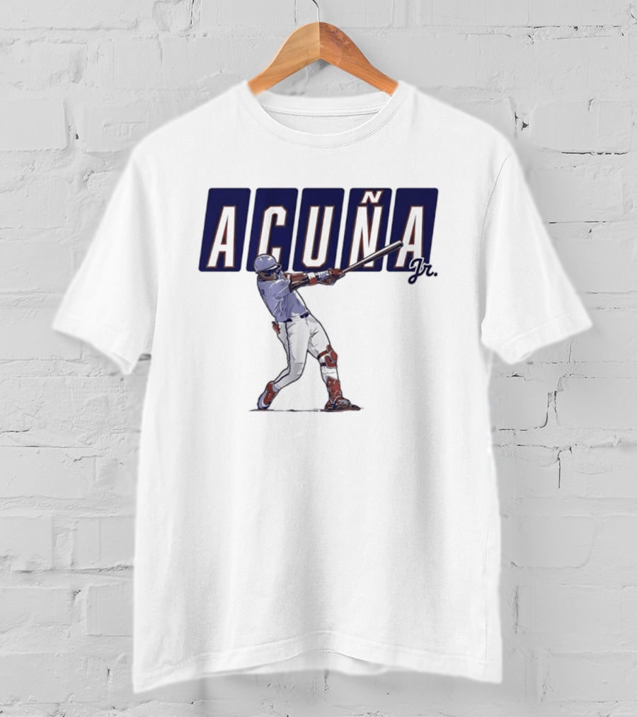 Ronald Acuña Jr Swinging Atlanta Braves Baseball Star T-Shirt