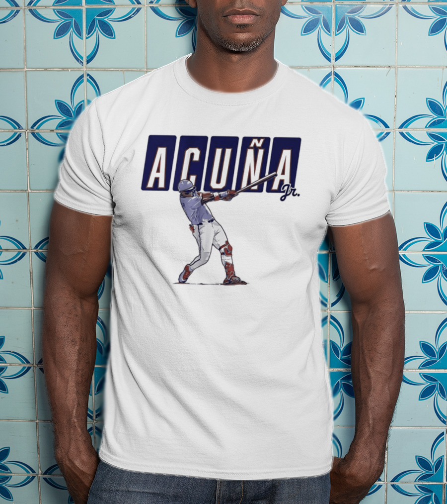 Ronald Acuña Jr Swinging Atlanta Braves Baseball Star T-Shirt