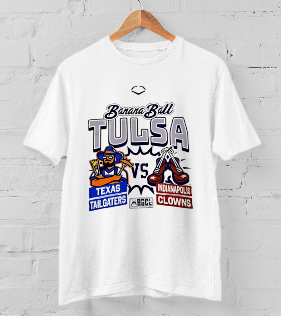Banana Ball Tulsa Texas Tailgaters Vs Indianapolis Clowns T-Shirt