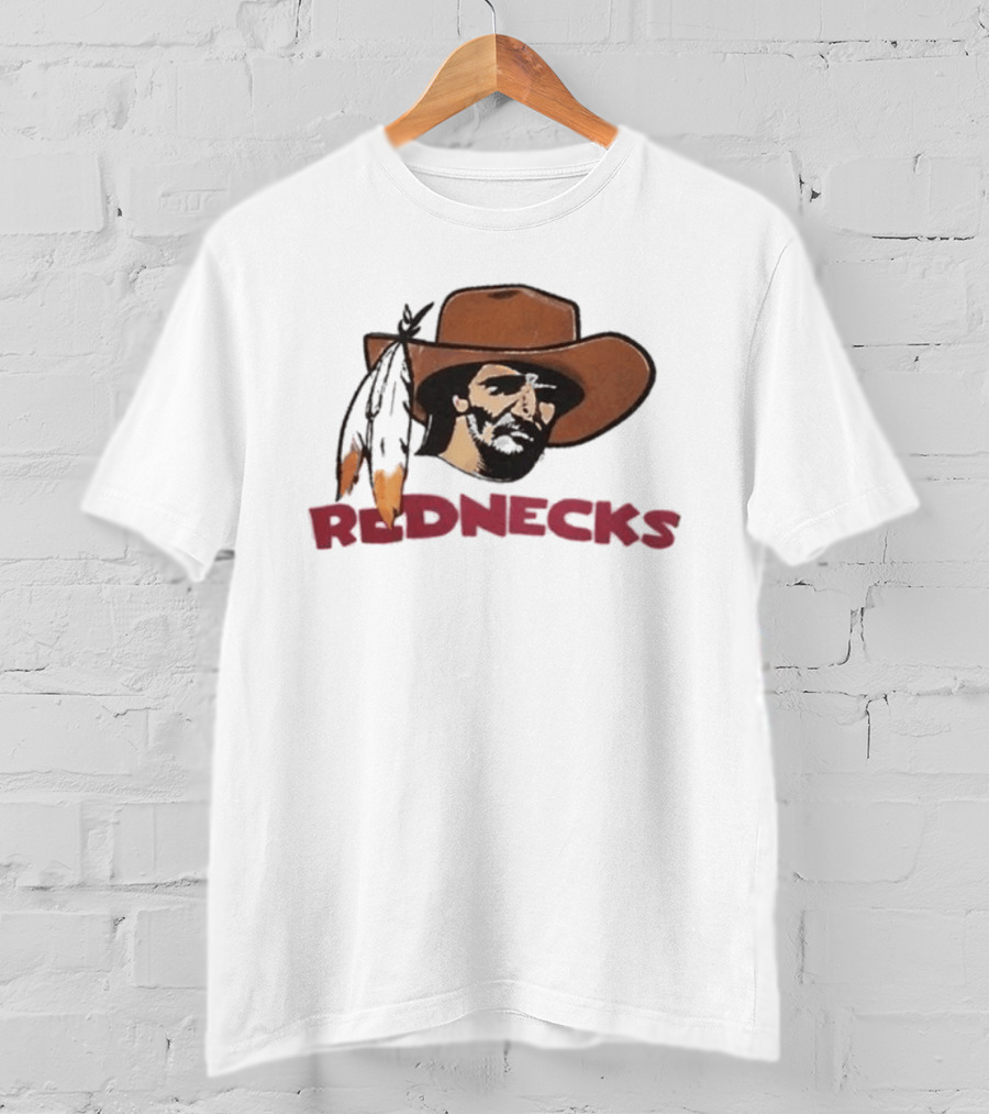 Washington Redskins Rednecks Cowboy Hat With Feather T-Shirt