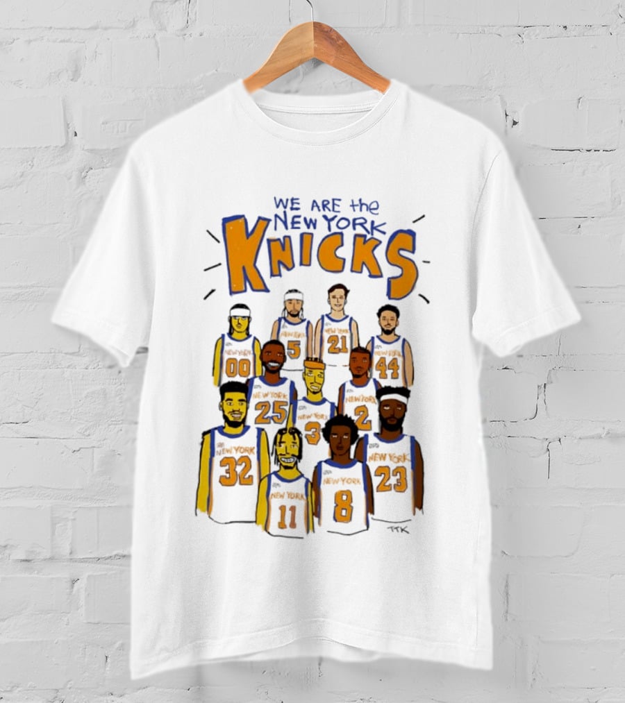 We Are The New York Knicks Players Basketball Doodle Team Roster T-Shirt