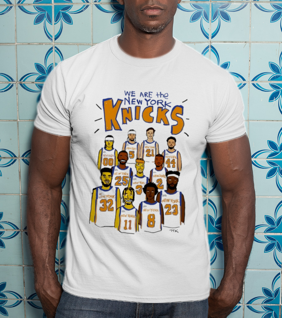 We Are The New York Knicks Players Basketball Doodle Team Roster T-Shirt
