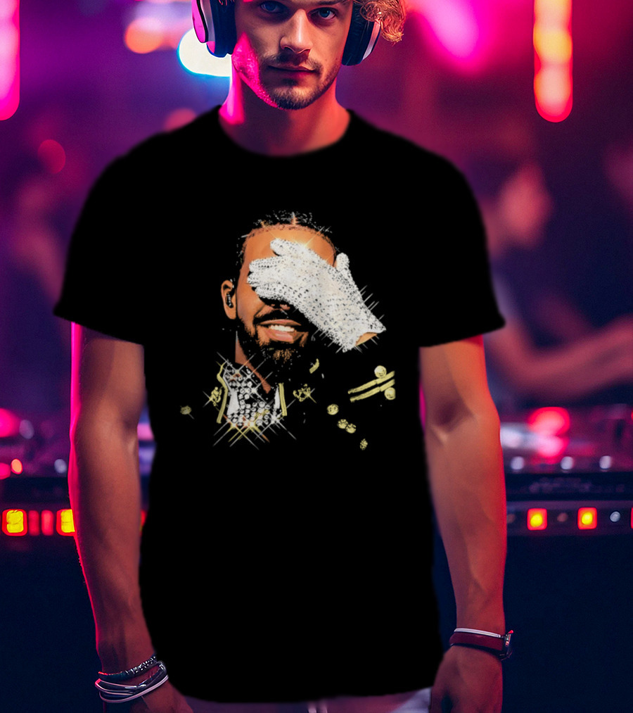 Drake Iceman Pay Tribute To Michael Jackson Glitter Glove Iconic Gesture T-Shirt