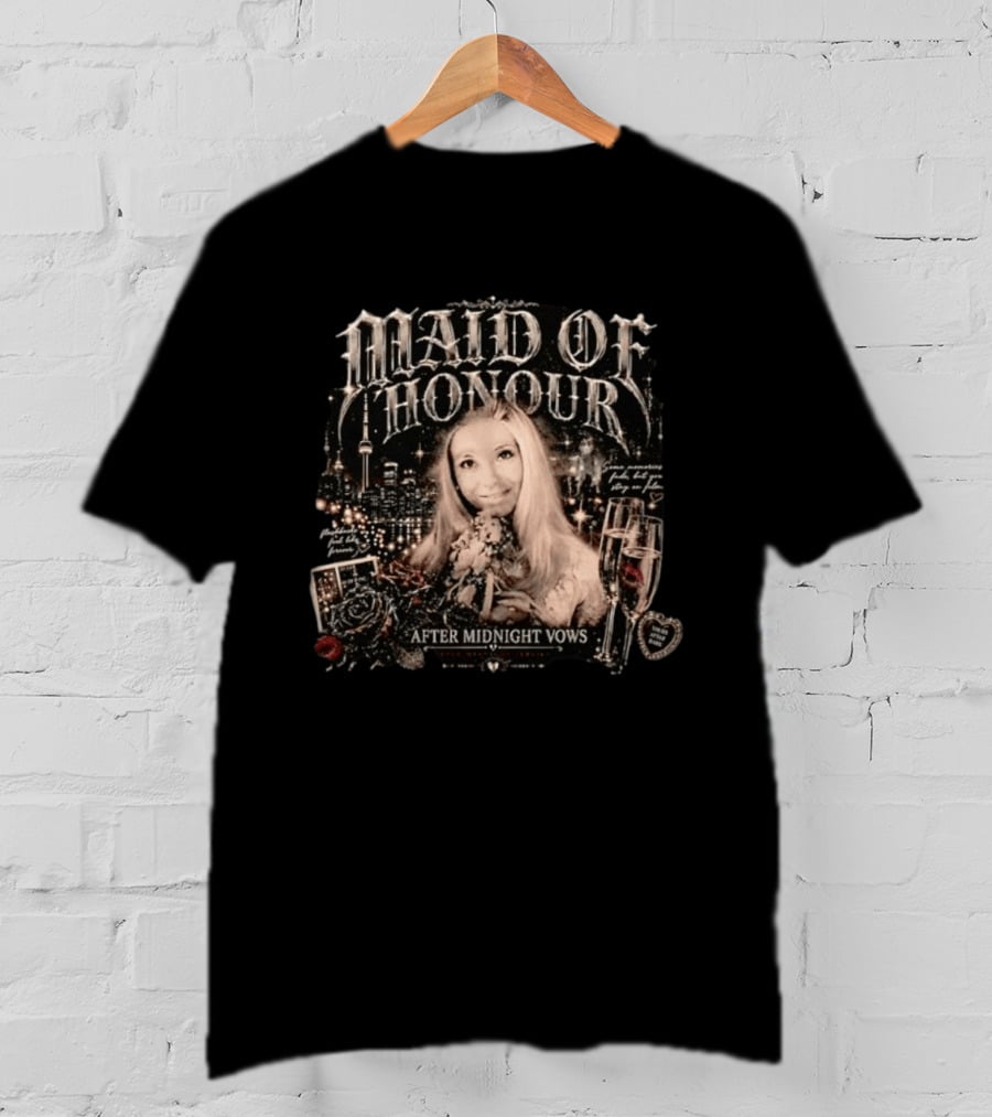 Maid Of Honour After Midnight Vows Romantic Toronto Skyline T-Shirt