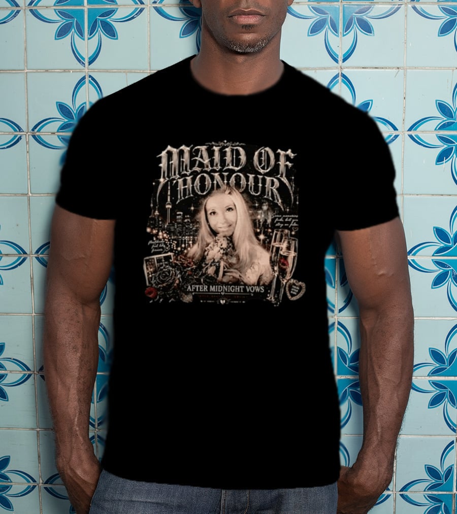 Maid Of Honour After Midnight Vows Romantic Toronto Skyline T-Shirt