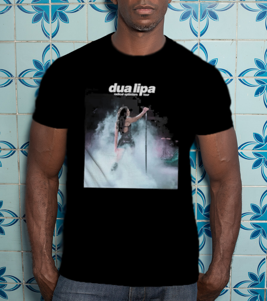 Dua Lipa Round Neck Abstract Pastel Aura T-Shirt