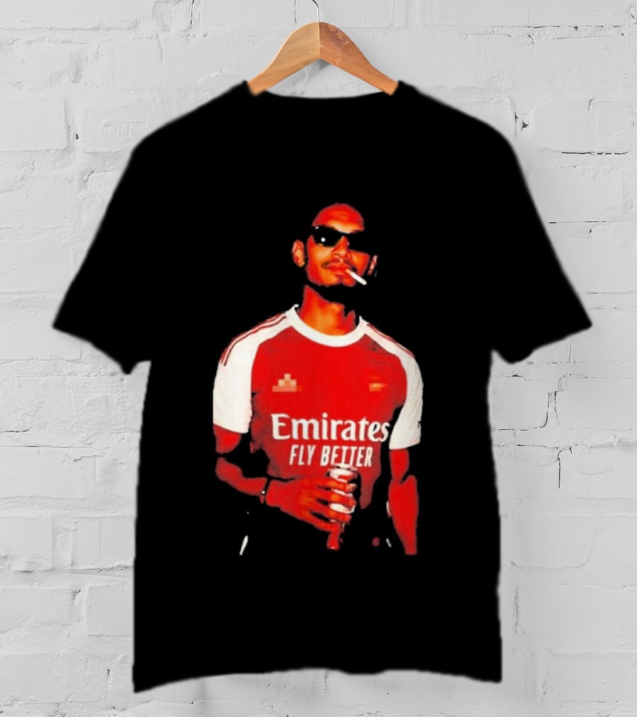Gabriel Magalhaes Smoking Emirates Fly Better Arsenal T-Shirt