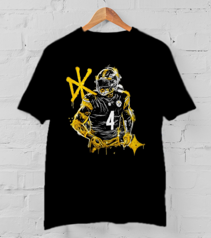 Pittsburgh Steelers Number 4 Here We Go Football Player NFL Fan Gear T-Shirt