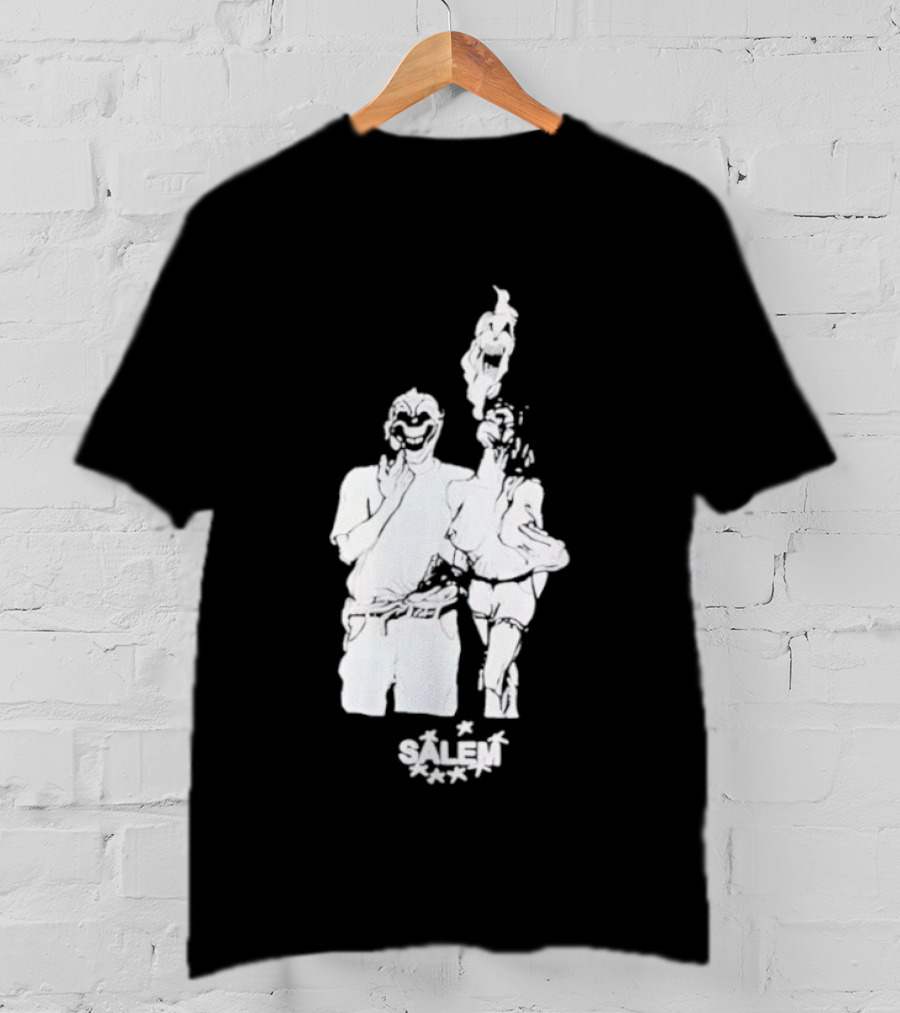 Salem Clown Mask Art Style Ghostly Figure T-Shirt