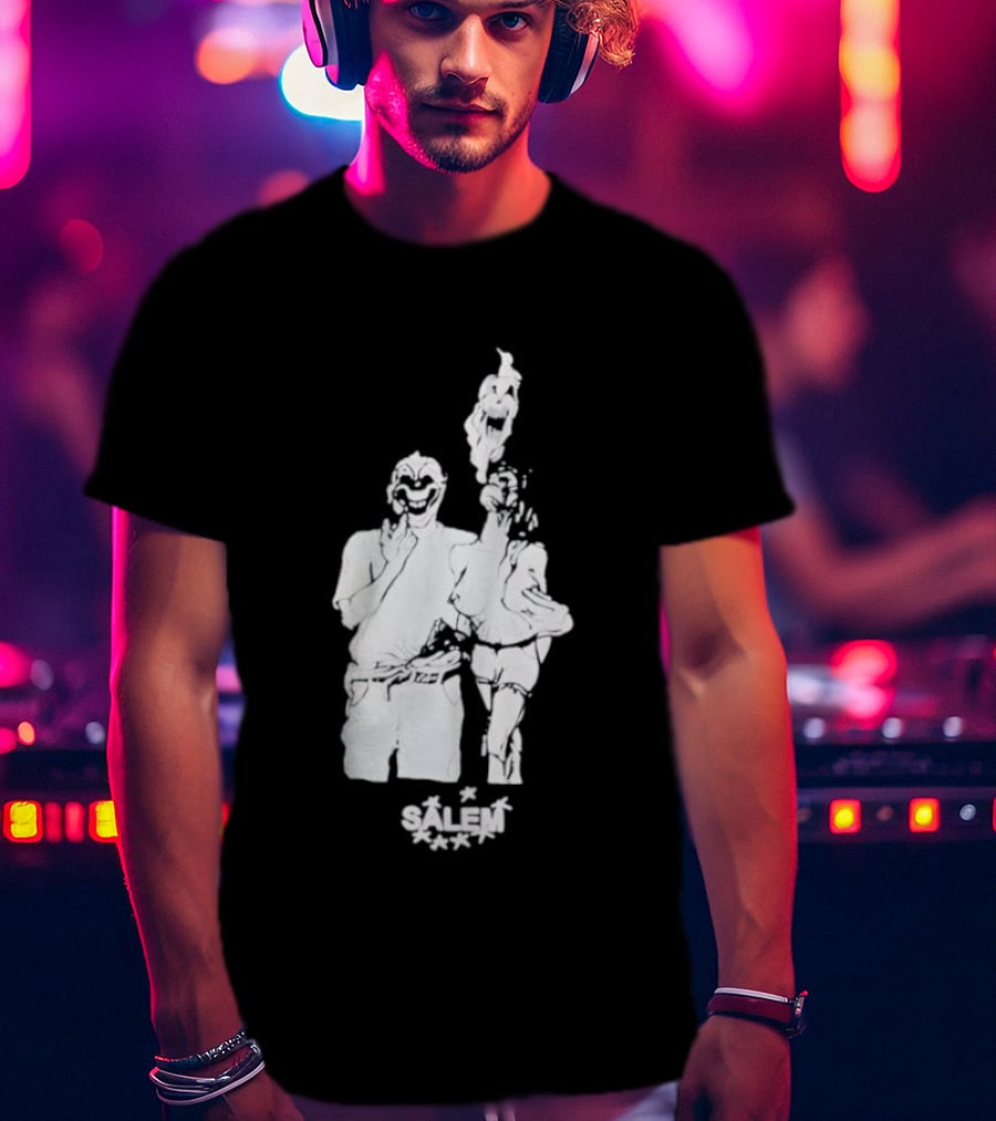 Salem Clown Mask Art Style Ghostly Figure T-Shirt